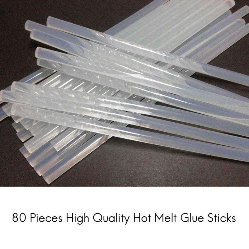 80pcs Hot Melt Glue Stick 7x100mm Glue Stick Transparent Hot Melt