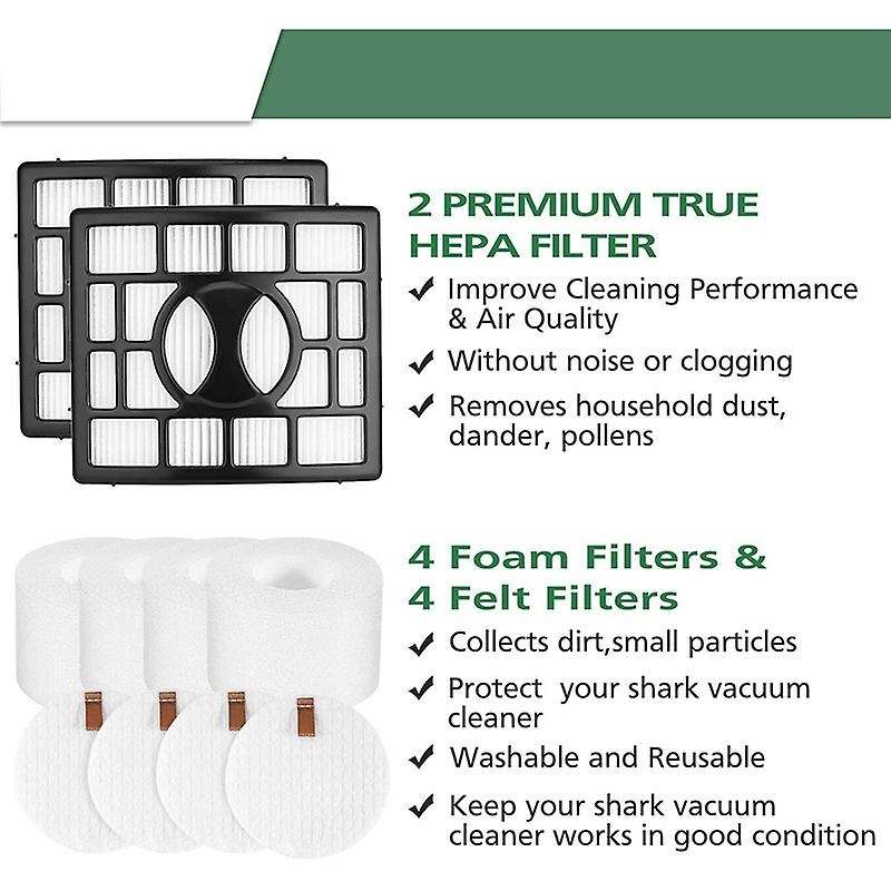 Nv680ukt Hepa Filters for Shark Rotator Duoclean Powered Lift-away