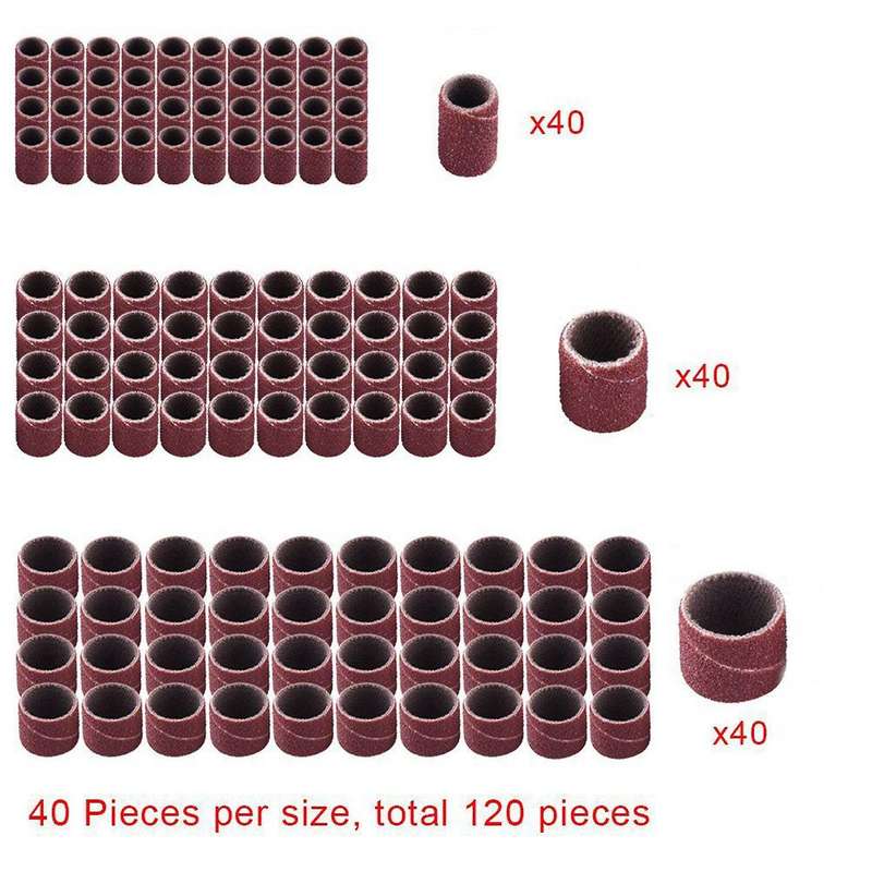 132 Pieces Drum Sander Set with Free Box for Dremel Rotary Tool