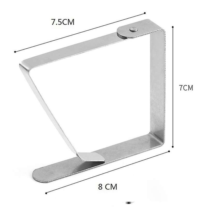 12 Pcs Tablecloth Clip Adjustable Stainless Steel Clip 8x7cm