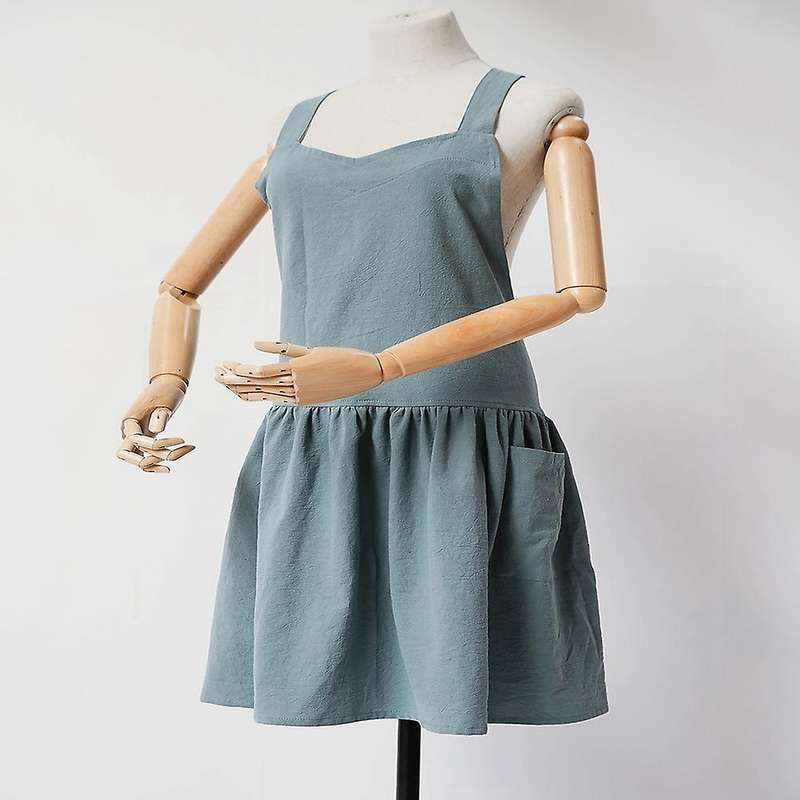 1 Piece Kitchen Apron Cooking Waist Women's Work Cover Light Green