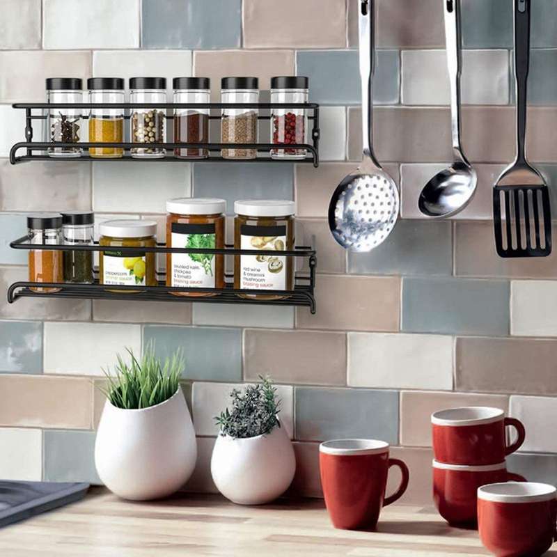 Kitchen Organizer Spice Organizer Wall Mount Seasoning Holder A