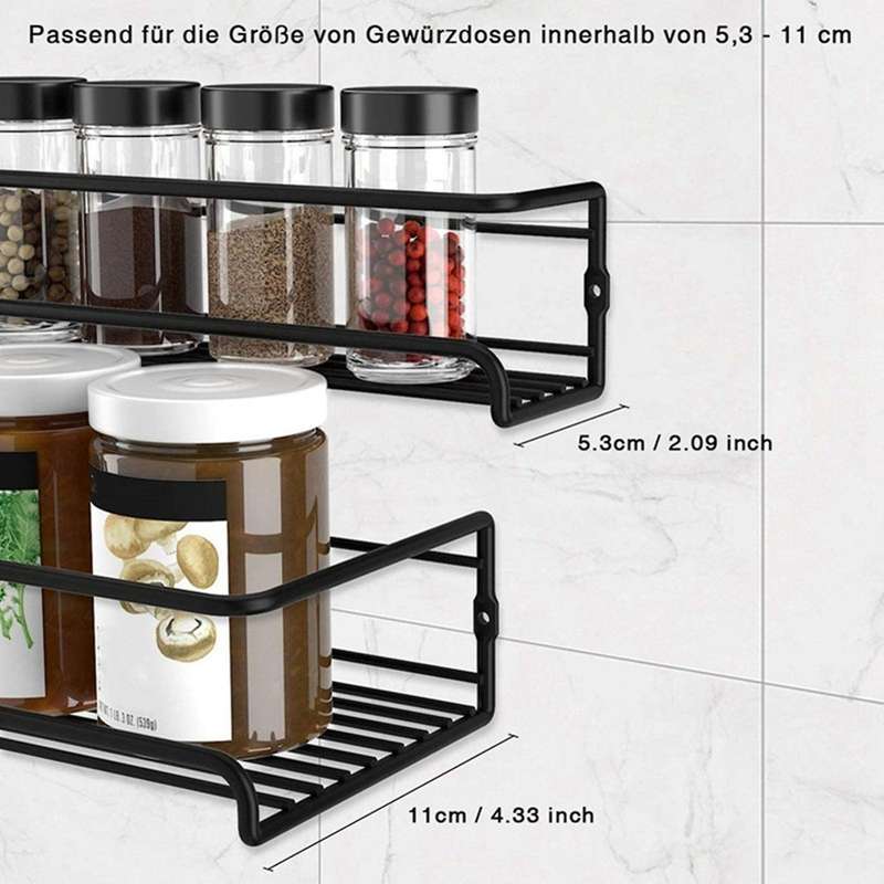 Kitchen Organizer Spice Organizer Wall Mount Seasoning Holder A