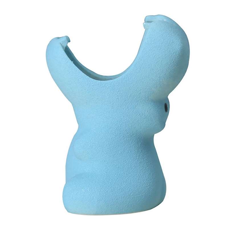 Cartoon Hippo Ceramic Flower Pot for Home Decor Flowerpot Blue