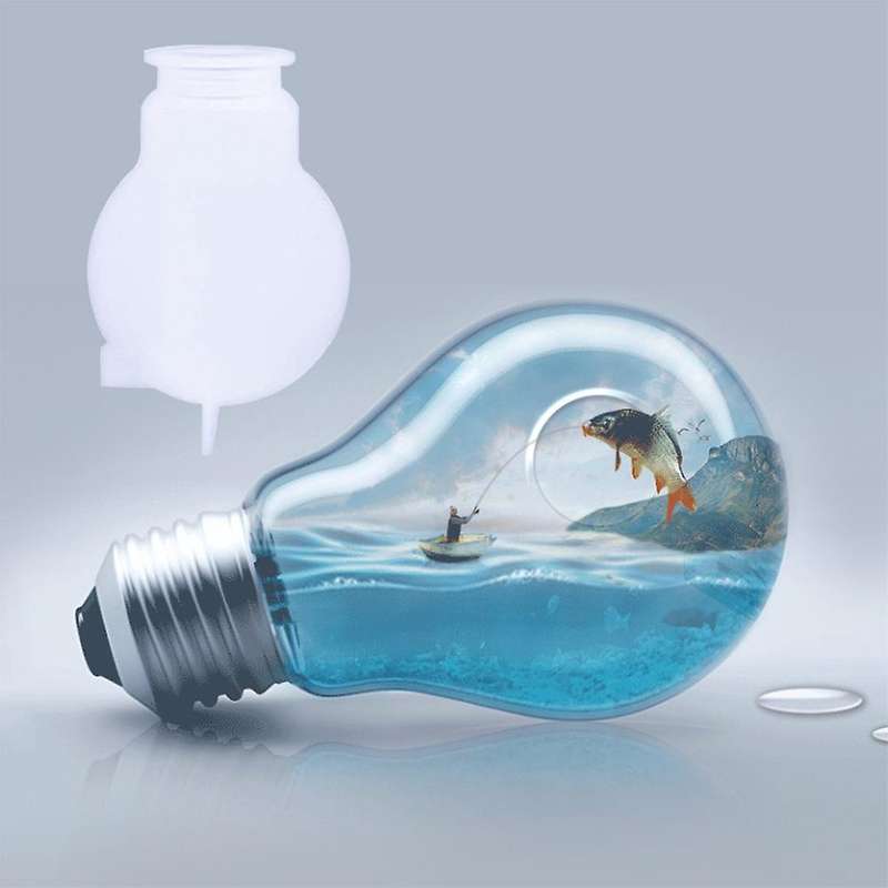 1set Resin Mold for Light Bulb Diy Bulb Crystal Bulb Mold(rhombus)