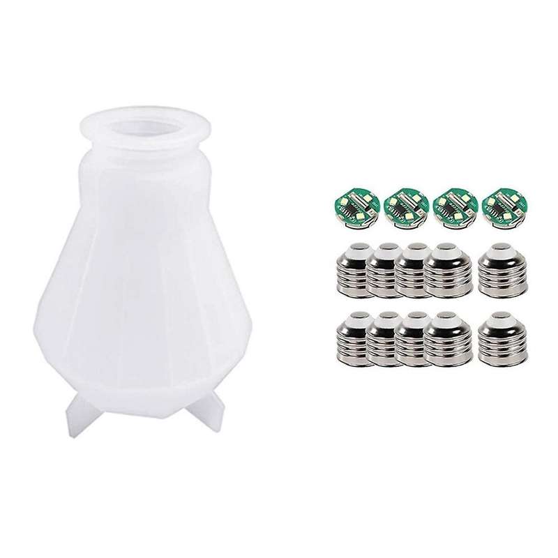 1set Resin Mold for Light Bulb Diy Bulb Crystal Bulb Mold(rhombus)