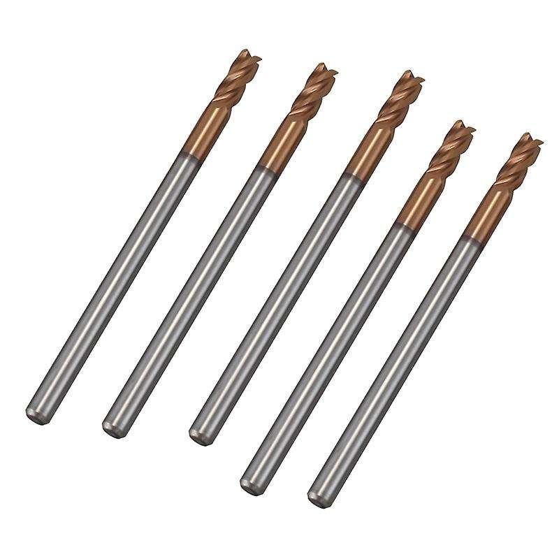 5pcs 3mm Solid Carbide Endmills 4 Flute Slotting Profiling Face Mill