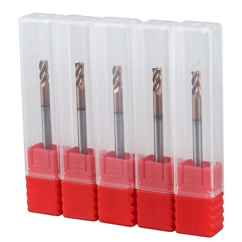 5pcs 3mm Solid Carbide Endmills 4 Flute Slotting Profiling Face Mill