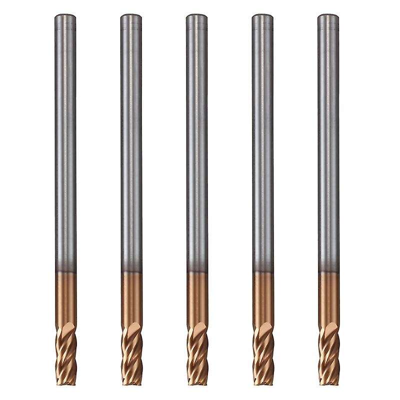 5pcs 3mm Solid Carbide Endmills 4 Flute Slotting Profiling Face Mill
