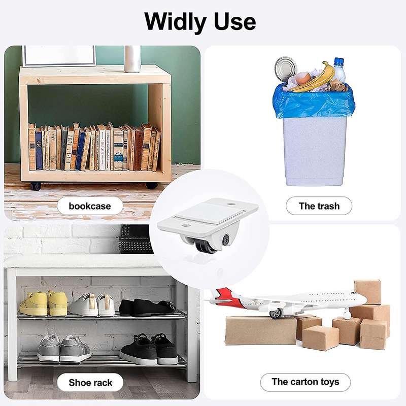 24pieces Self Adhesive Wheels for Box Bottom Storage Rack Diy Toy Car