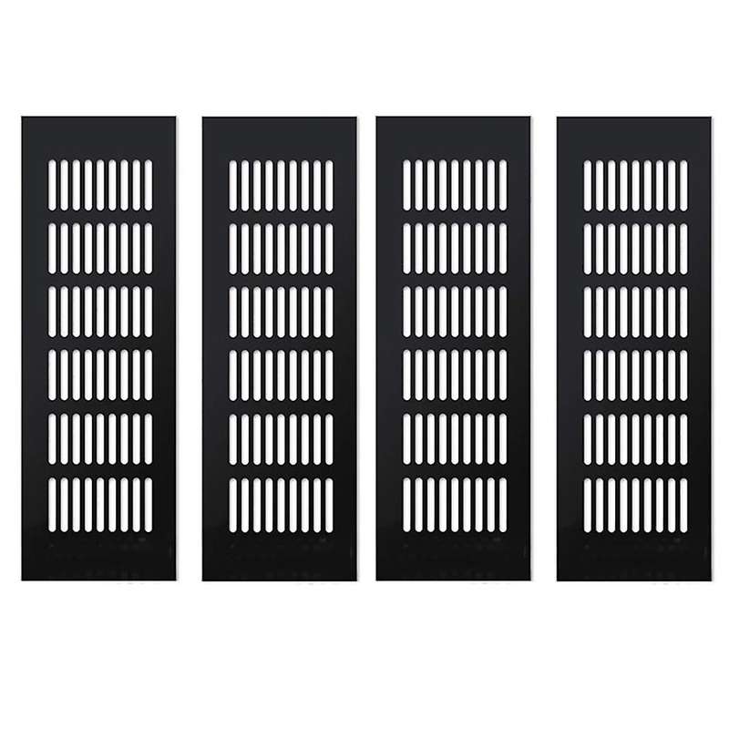 4 Pieces Air Vent Grille Cover Black 80 X 250mm