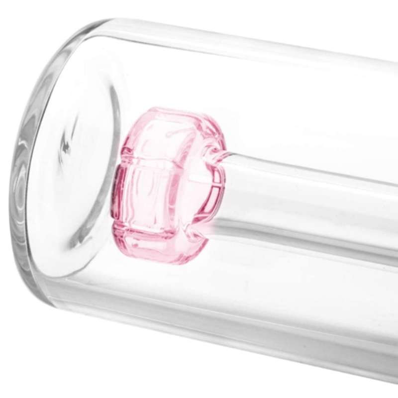 Glass Piece 14mm 45 Degree with Filtering, Pink/clear