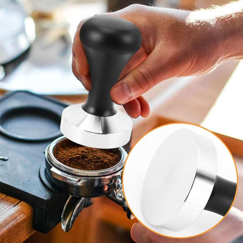 Coffee Tamper Set,espresso Stamp with Flat Stainless Steel Base