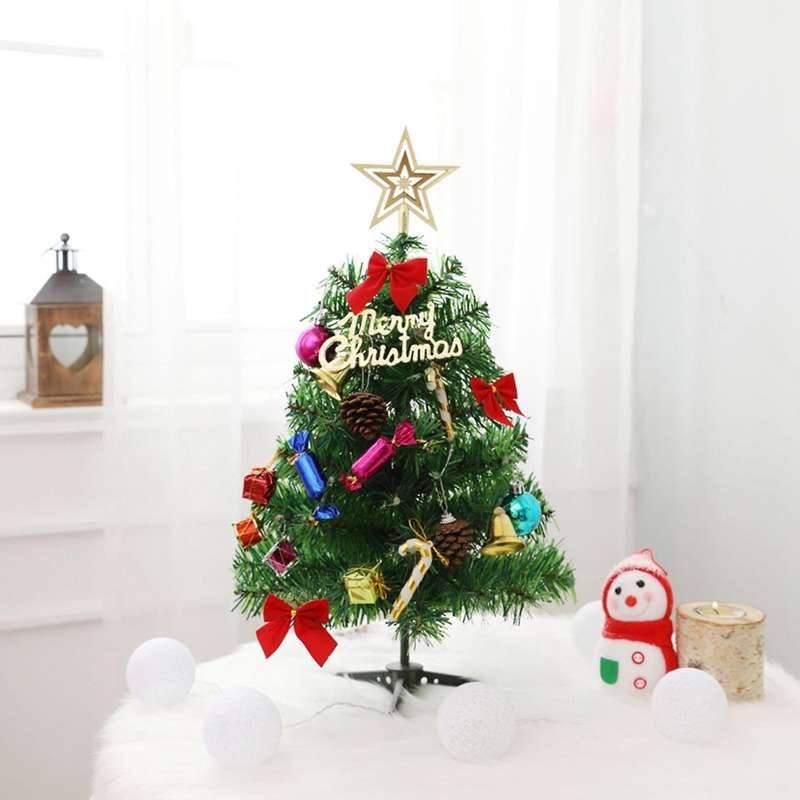 50cm Christmas Tree with Lights, New Year Desktop Mini Ornaments