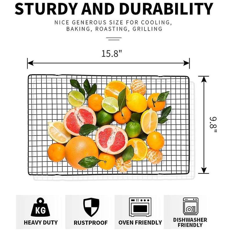 2pack Cooling Racks for Baking,16x10inch Fits Oven Baking Rack