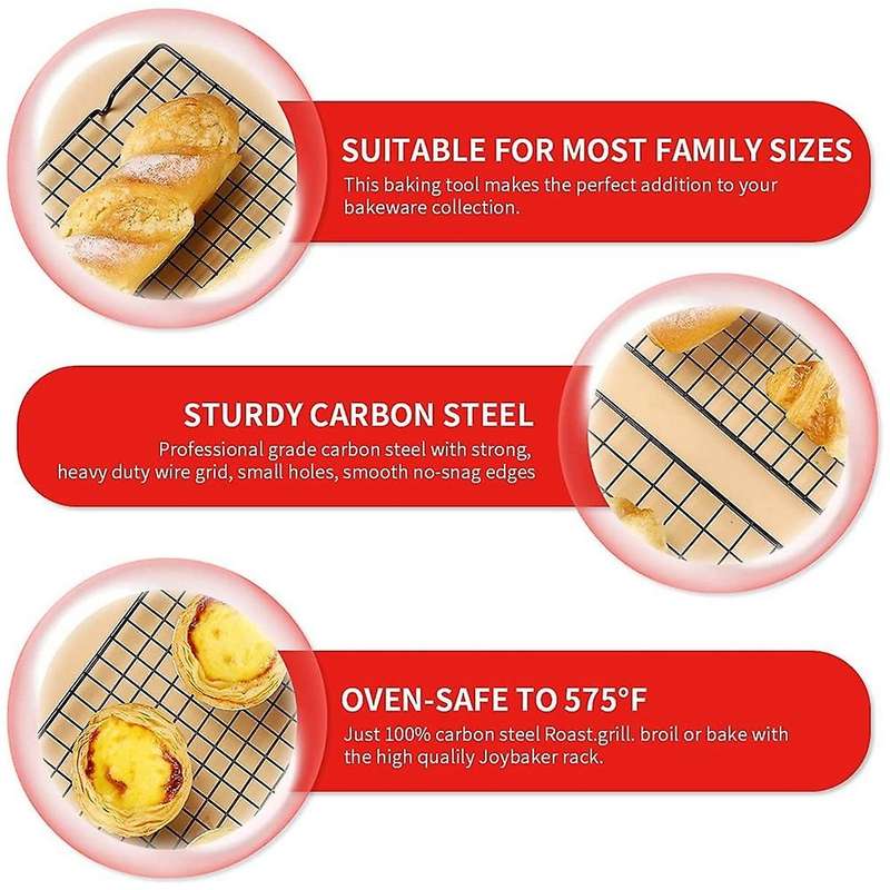 2pack Cooling Racks for Baking,16x10inch Fits Oven Baking Rack