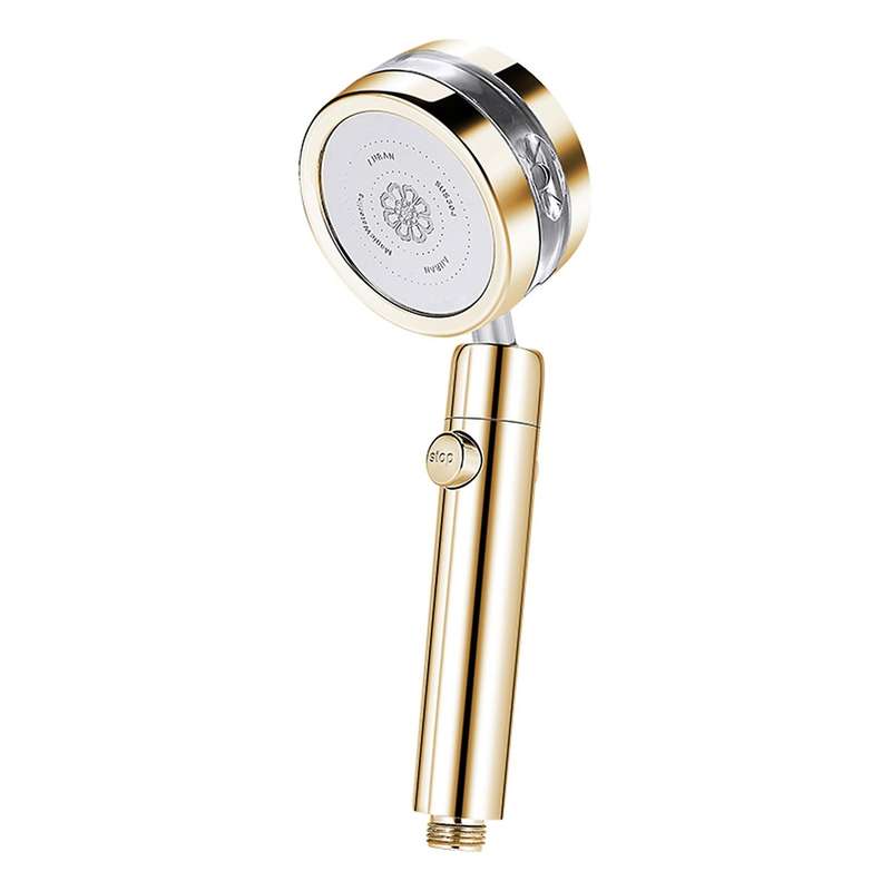 Turbocharge Shower Head High Pressure Detachable 360 Degree ,gold