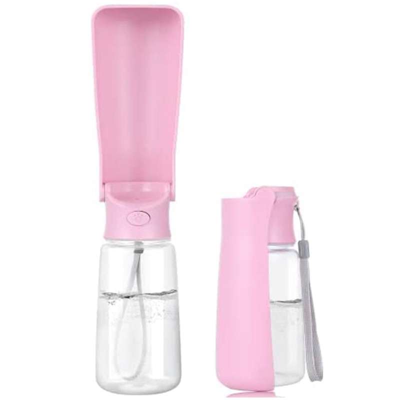 Foldable Dog Water Bottle,for Dog Car Travel, Walking, Hiking -pink