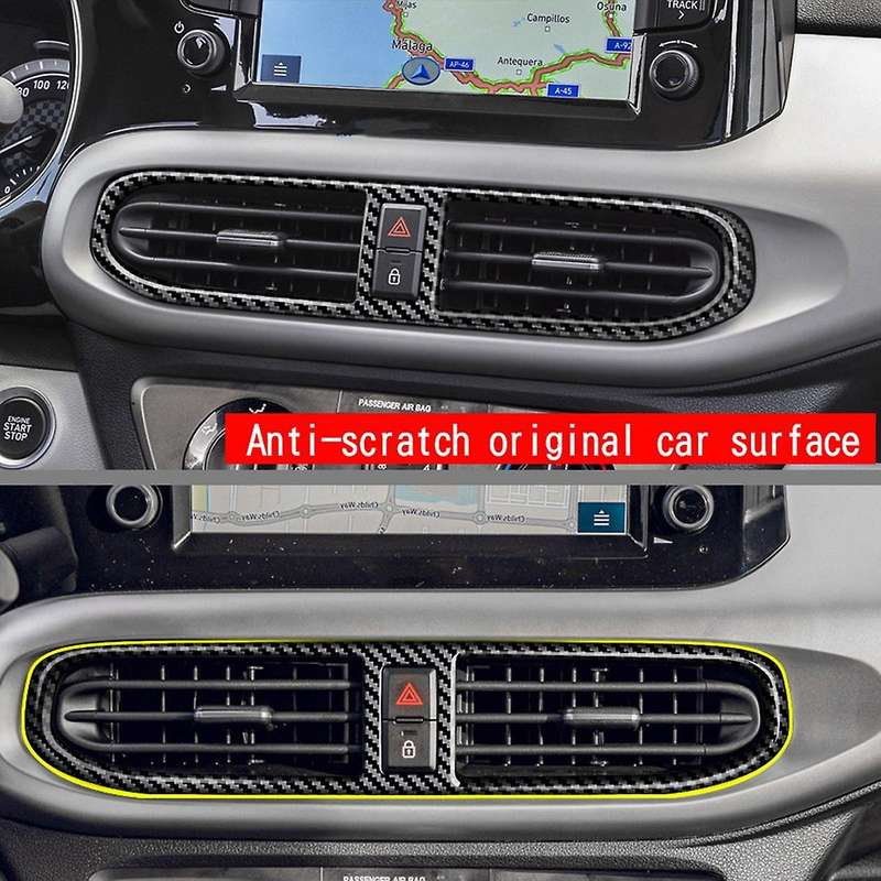 For Hyundai I10 Carbon Fiber Car Air Conditioning Frame Cover Abs