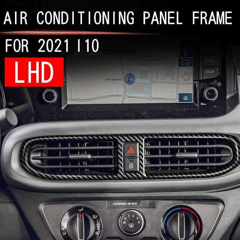 For Hyundai I10 Carbon Fiber Car Air Conditioning Frame Cover Abs