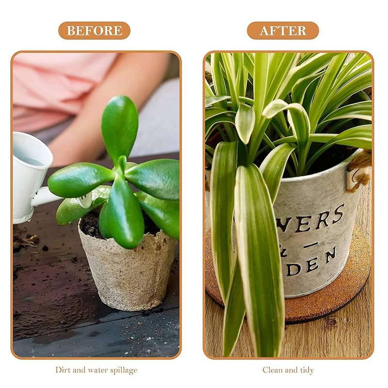 10pcs Potted Plants Cork Mat Round Cork Plant Coasters Diy (4inch)