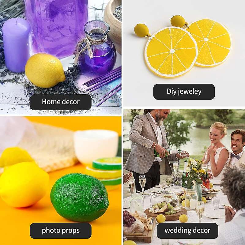 Fake Lemons Limes Set,fake Fruit Lemons Artificial Lemon Slices