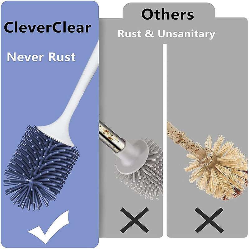Toilet Brush with Bracket,bathroom Toilet Bowl Cleaning Brush
