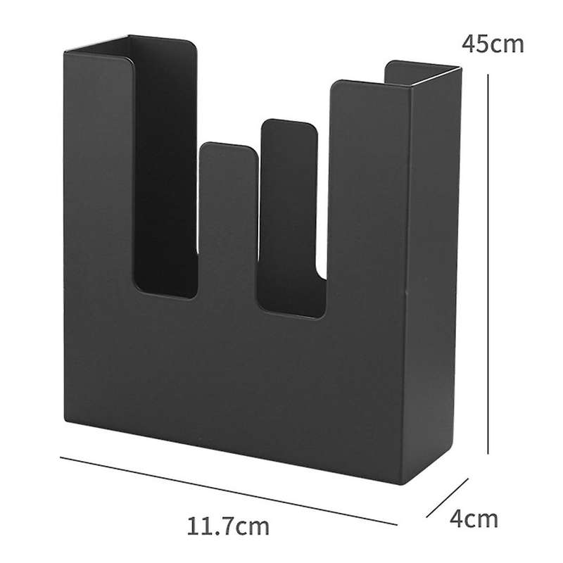 Paper Towel Rack Stainless Steel Vertical Tissue Holder Black, D