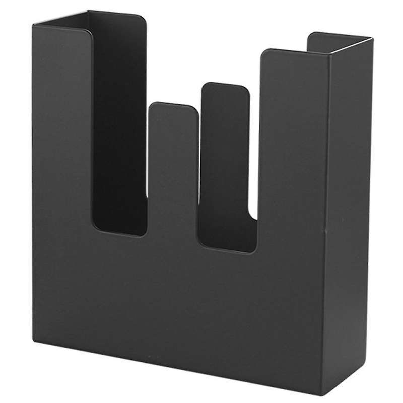 Paper Towel Rack Stainless Steel Vertical Tissue Holder Black, D