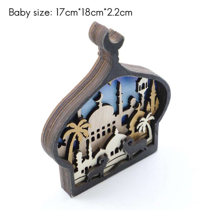Creative Home Desktop Wooden Ramadan Crafts Decoration Wood Products