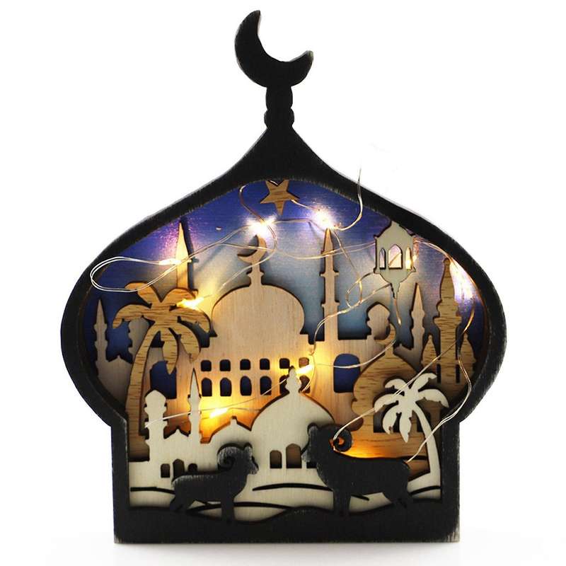 Creative Home Desktop Wooden Ramadan Crafts Decoration Wood Products