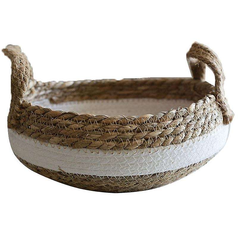 Woven Storage Baskets Desktop Snack Organizer Box Handmade -a