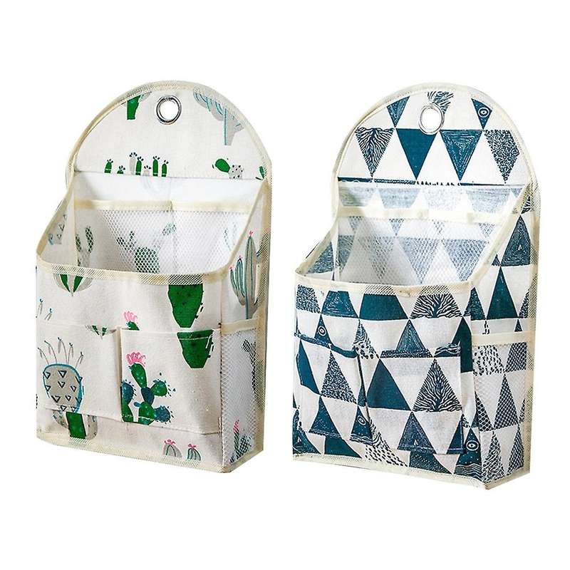 Hanging Storage with Hooks, Waterproof Wall Hanging Bags, Linen