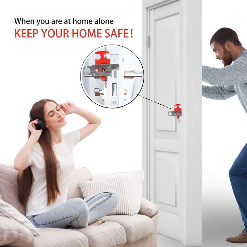 2pcs Portable Door Lock Hotel Home Security Privacy Mini Hardware