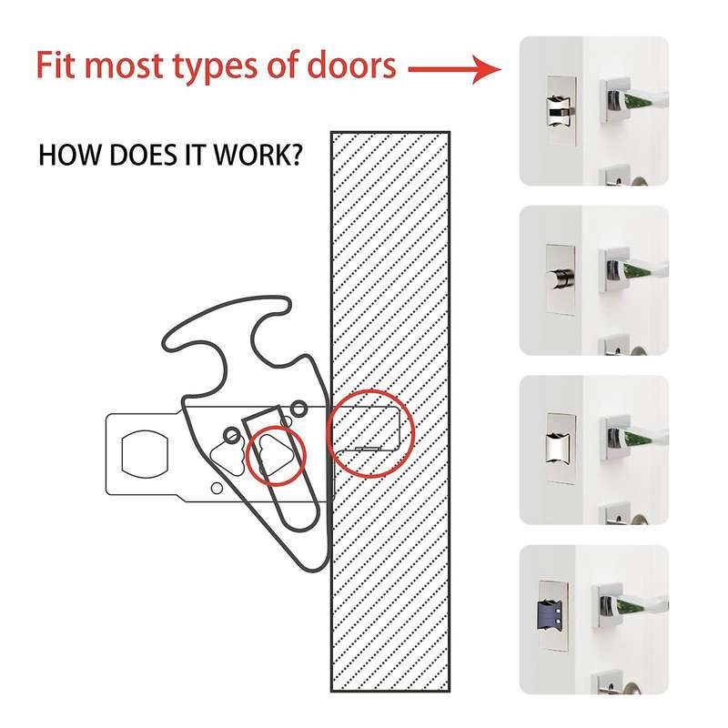 2pcs Portable Door Lock Hotel Home Security Privacy Mini Hardware