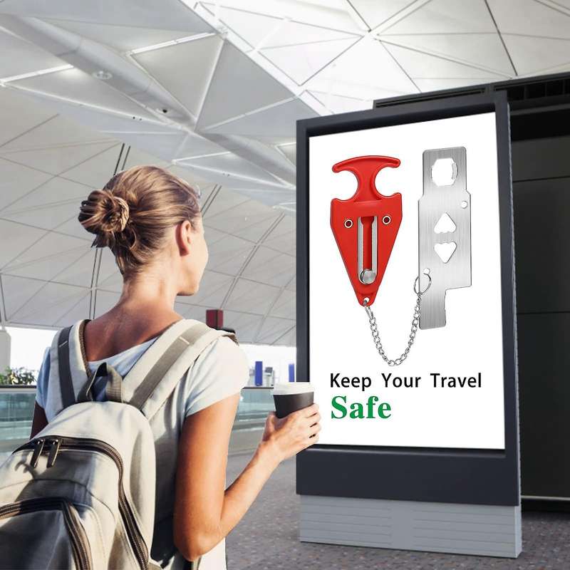 2pcs Portable Door Lock Hotel Home Security Privacy Mini Hardware