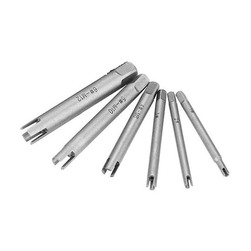 6pcs/set Remove Stripped Damaged Screw Tap Extractor Drill Bits Set