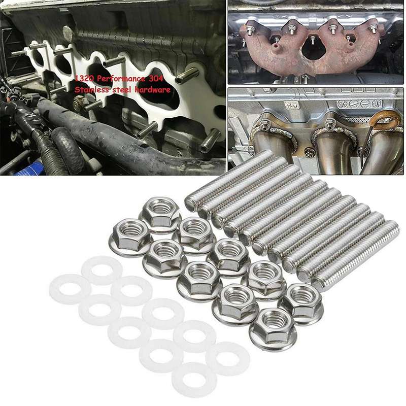 Stainless Exhaust Manifold Stud Studs Bolt Kit 1320-ext-extd-stud