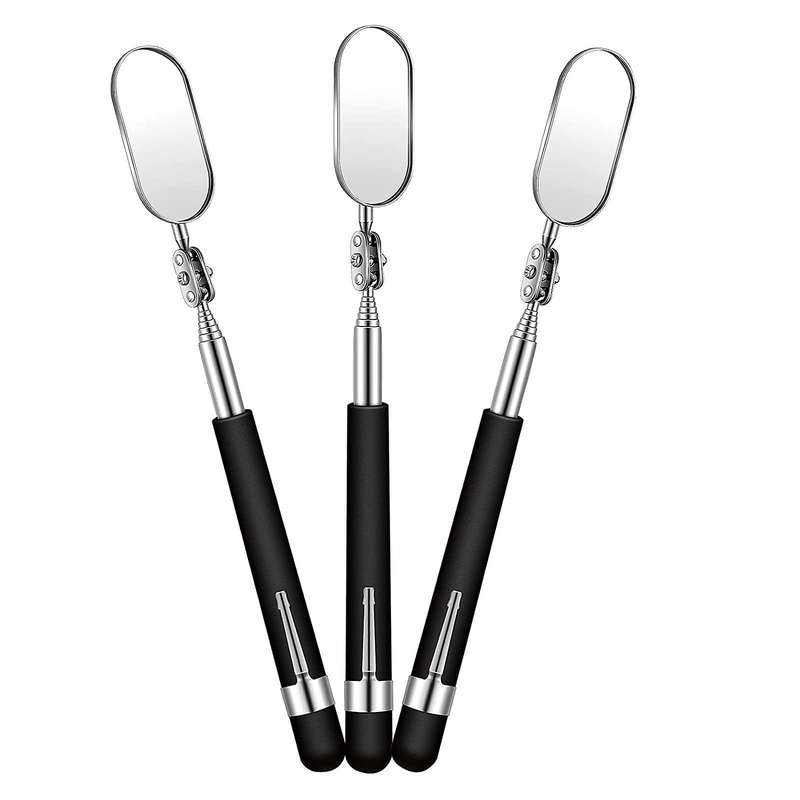 3 Pieces Telescoping Inspection Mirror Observe Mirror Inspection Tool