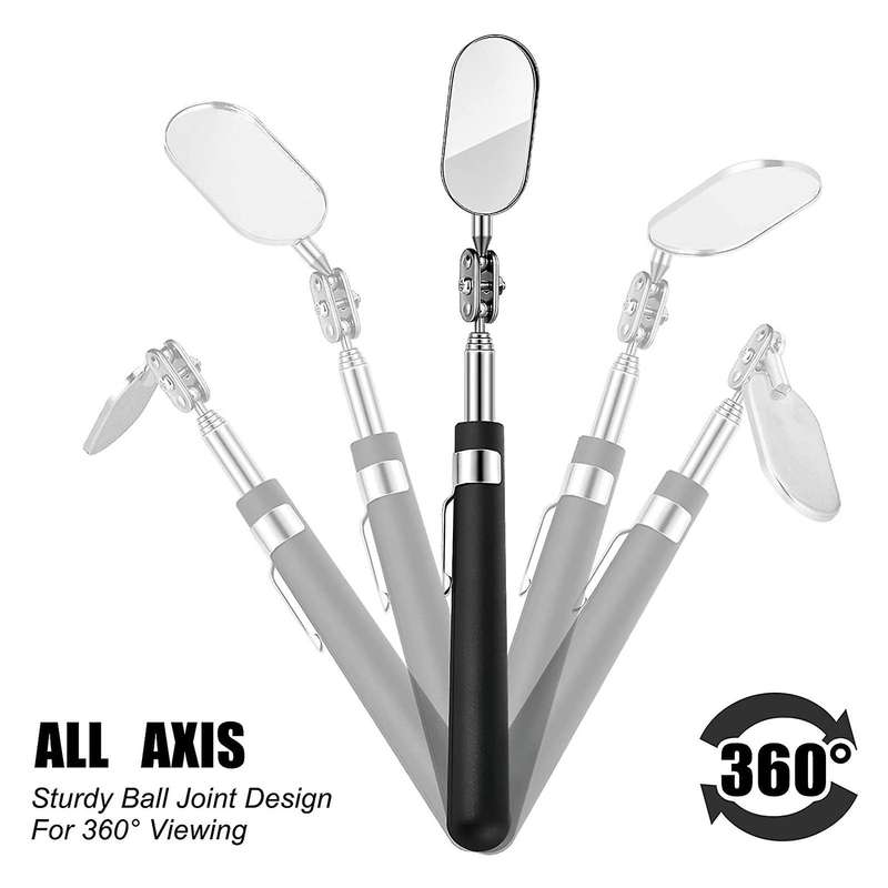3 Pieces Telescoping Inspection Mirror Observe Mirror Inspection Tool