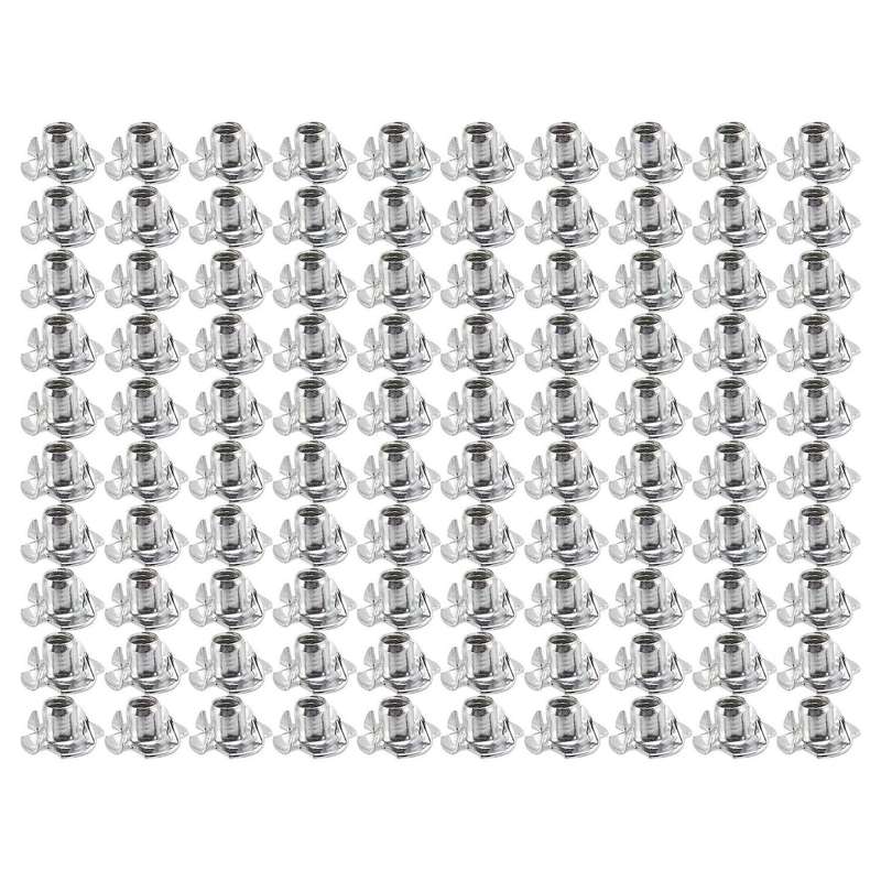 Set Of Assorted Four Prong Nuts Metal Coating (m6 100pcs)