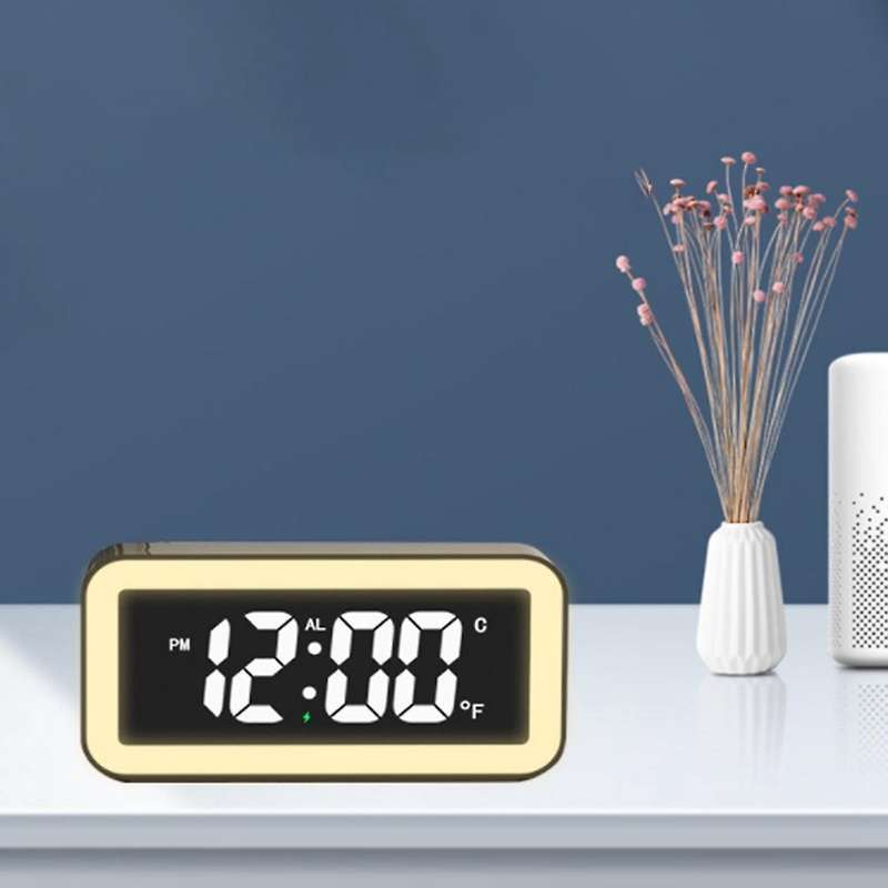Mirror Digital Led Makeup Mirror Alarm Clock Electronic Alarm Clock