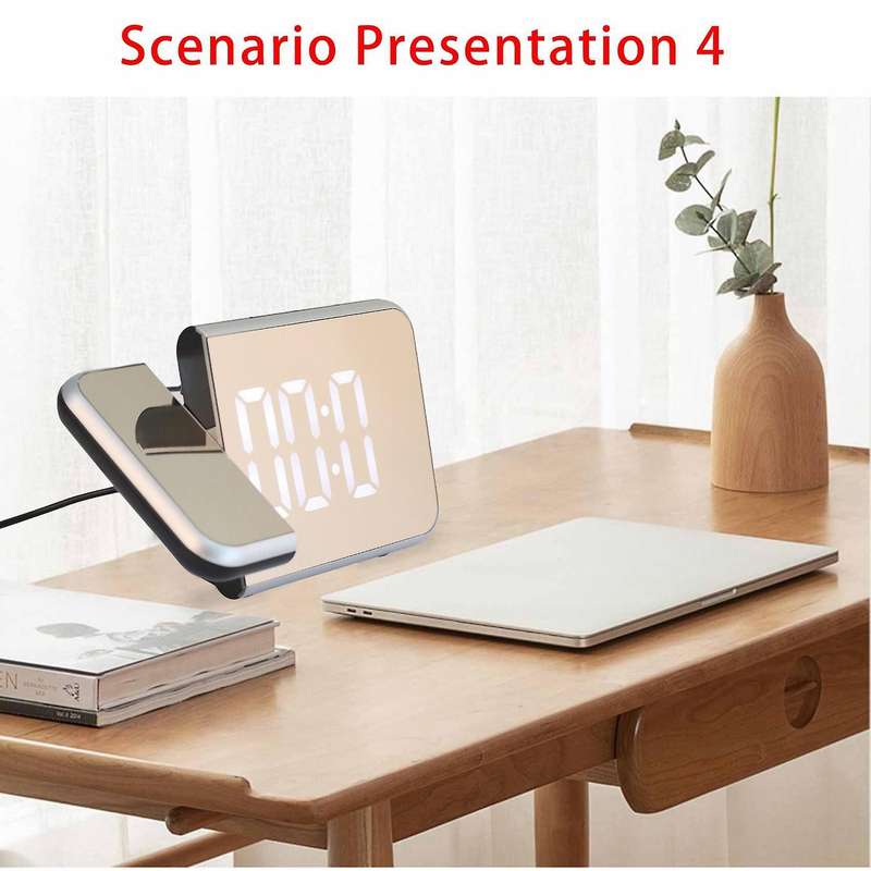 Digital Alarm Projection Desktop Clock,digital Alarm Thermometer B