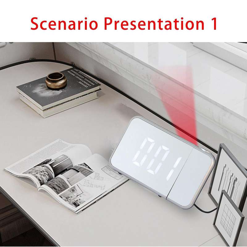 Digital Alarm Projection Desktop Clock,digital Alarm Thermometer B
