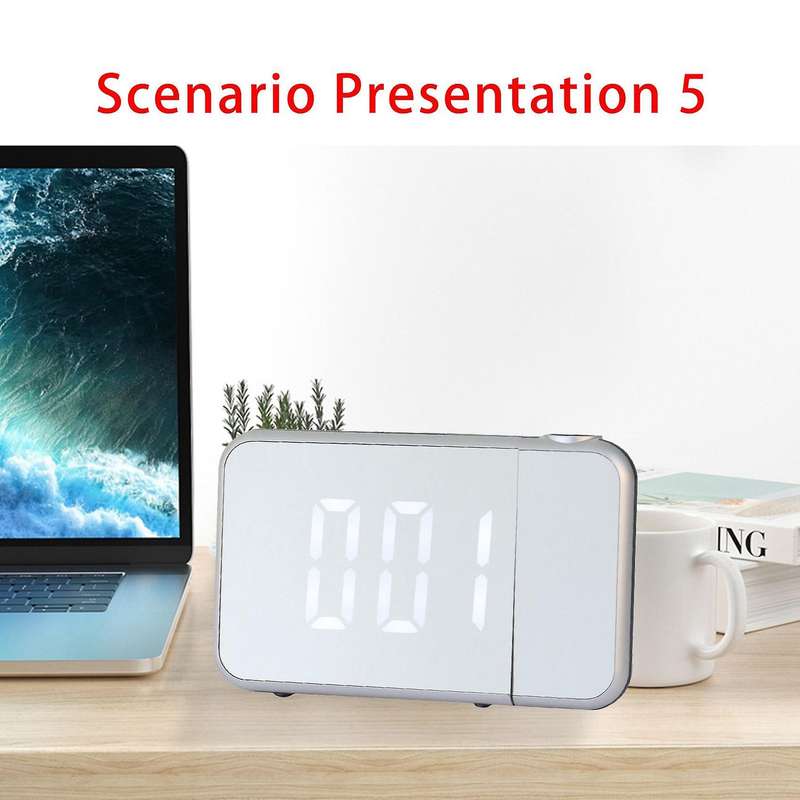 Digital Alarm Projection Desktop Clock,digital Alarm Thermometer B