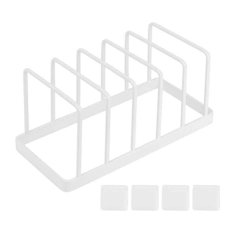 Euro Kitchen Organizer for Plates, Bakeware Reusable Rack White