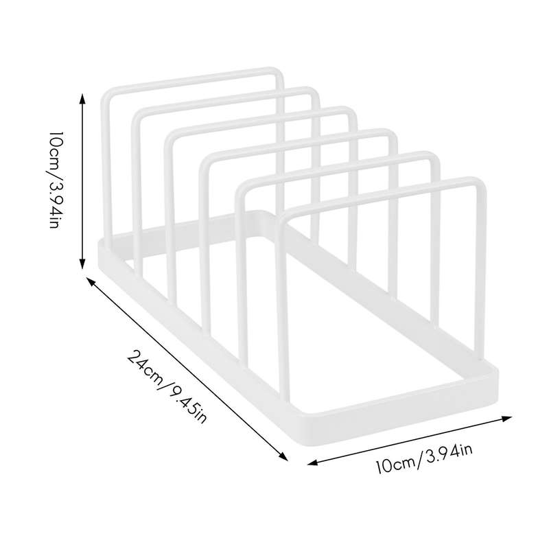 Euro Kitchen Organizer for Plates, Bakeware Reusable Rack White