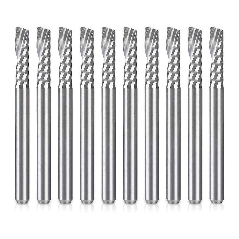 10 Pack Cnc Router Bits 1/8 Inch Shank Spiral Upcut Router Bit