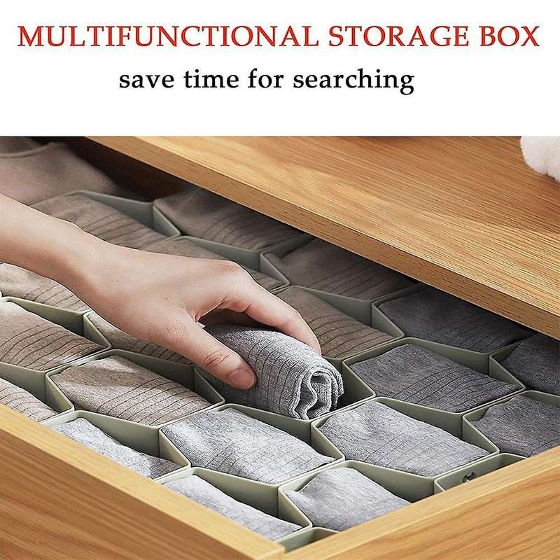 Drawer Divider Organizer, Storage for Underwear, Socks, Dresser Green