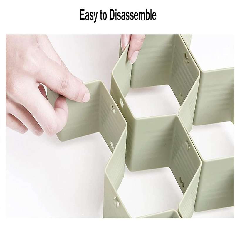 Drawer Divider Organizer, Storage for Underwear, Socks, Dresser Green
